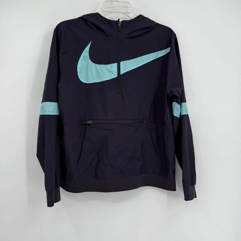 Nike Kids’ Pullover Nylon Hoodie Size XL Purple Crossover 1/4 Zip Swoosh